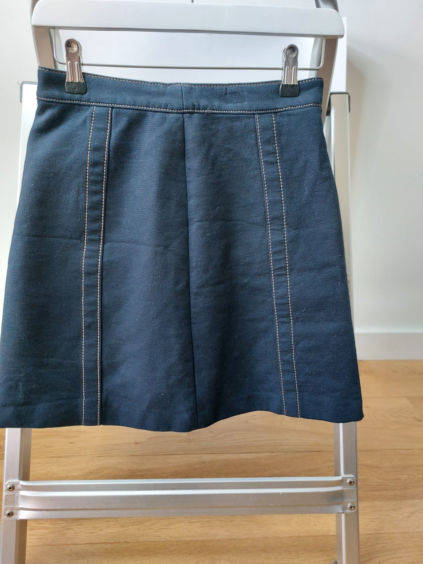 Massimo Dutti A-line miniskirt dark blue size 36