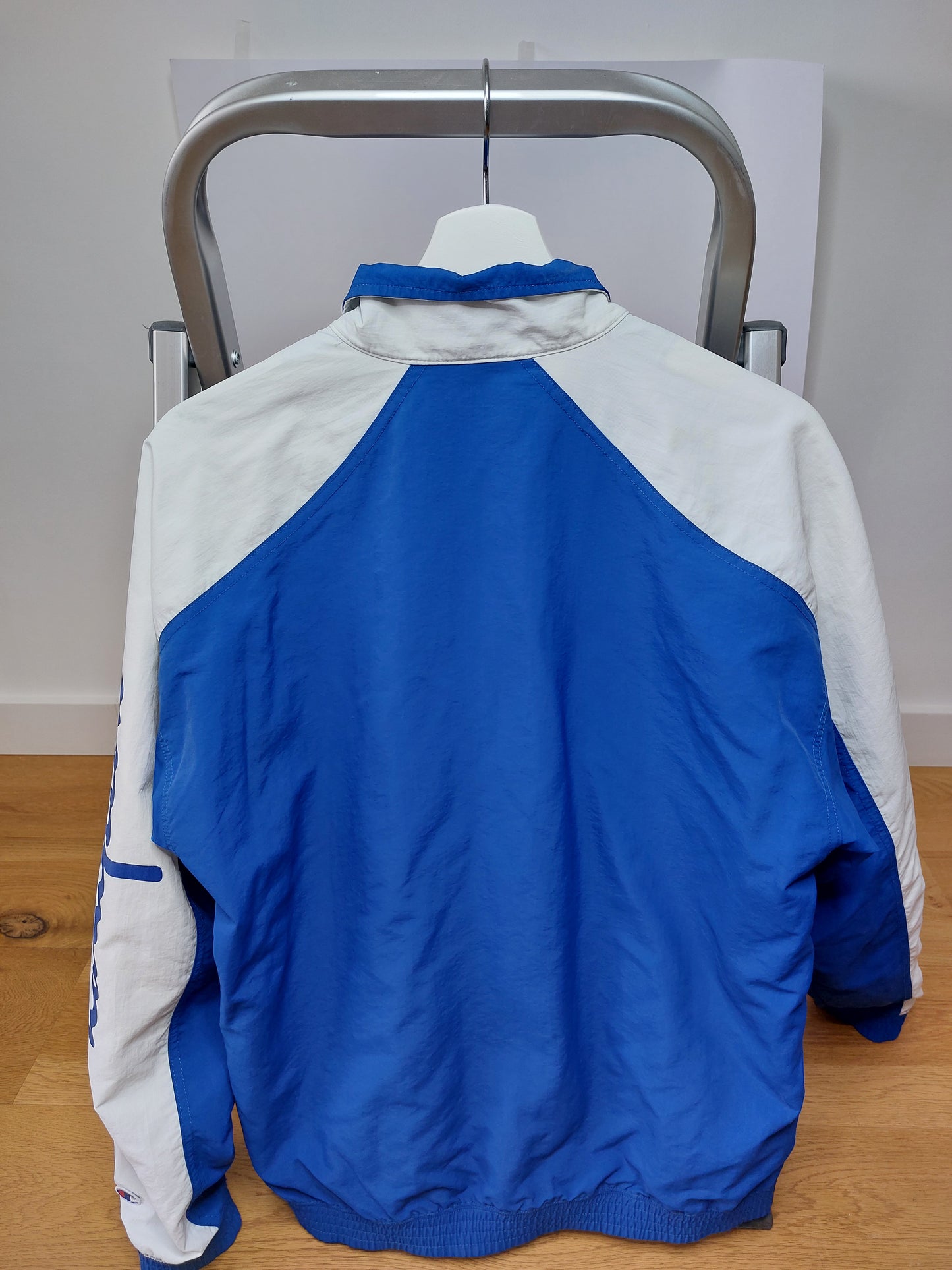 Champion Bomber Jacket – Blue with White & Red Details, Size S (36)