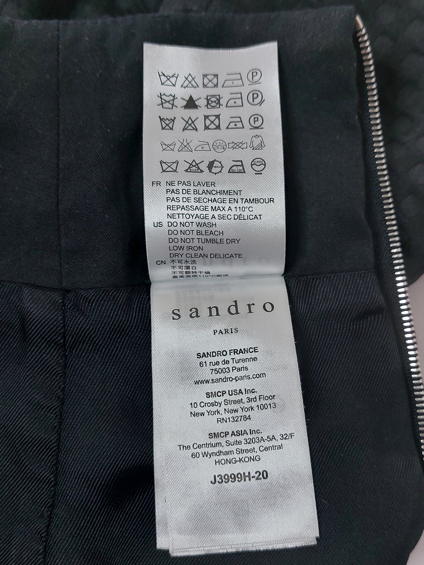 Sandro ruffle miniskirt textured size 1 (xs, 34)