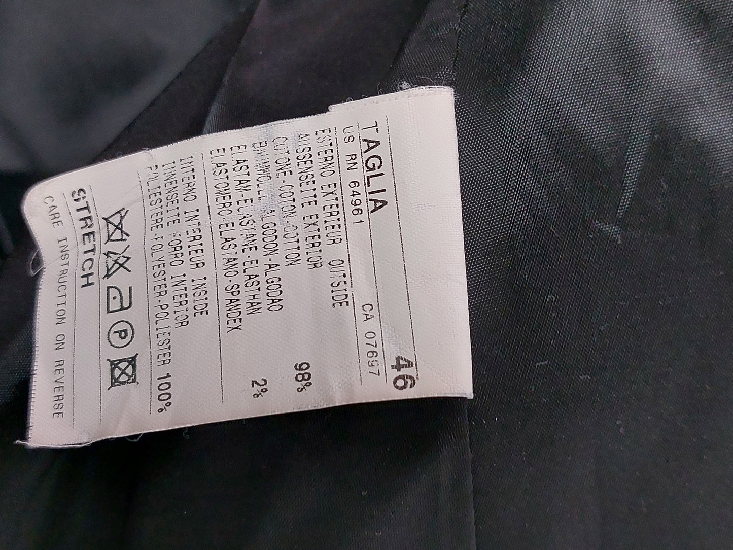 Benetton Blazer – Black Pinstripe, Size 46 (IT) / 40 (NL)