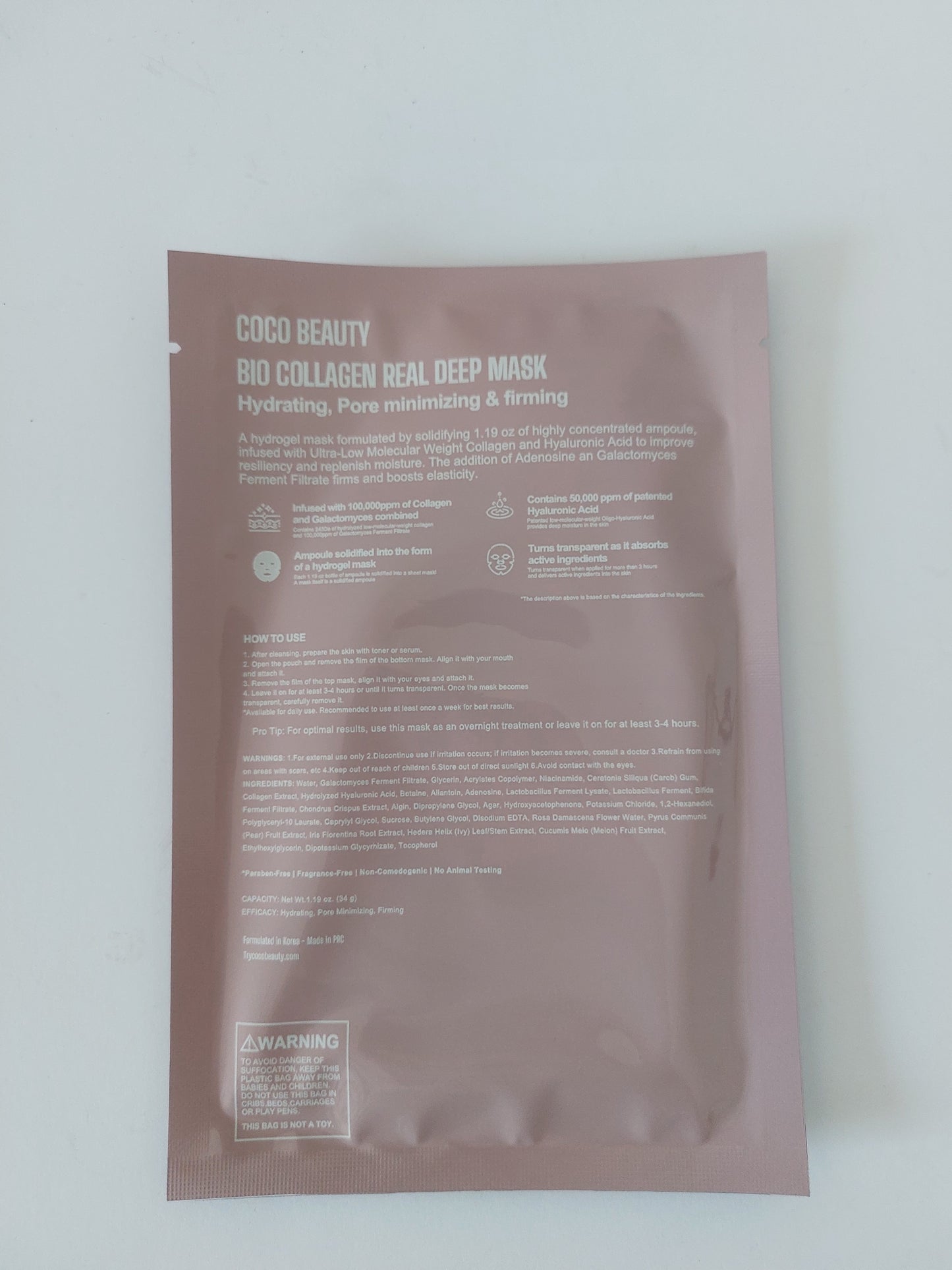 Coco beauty collagen mask