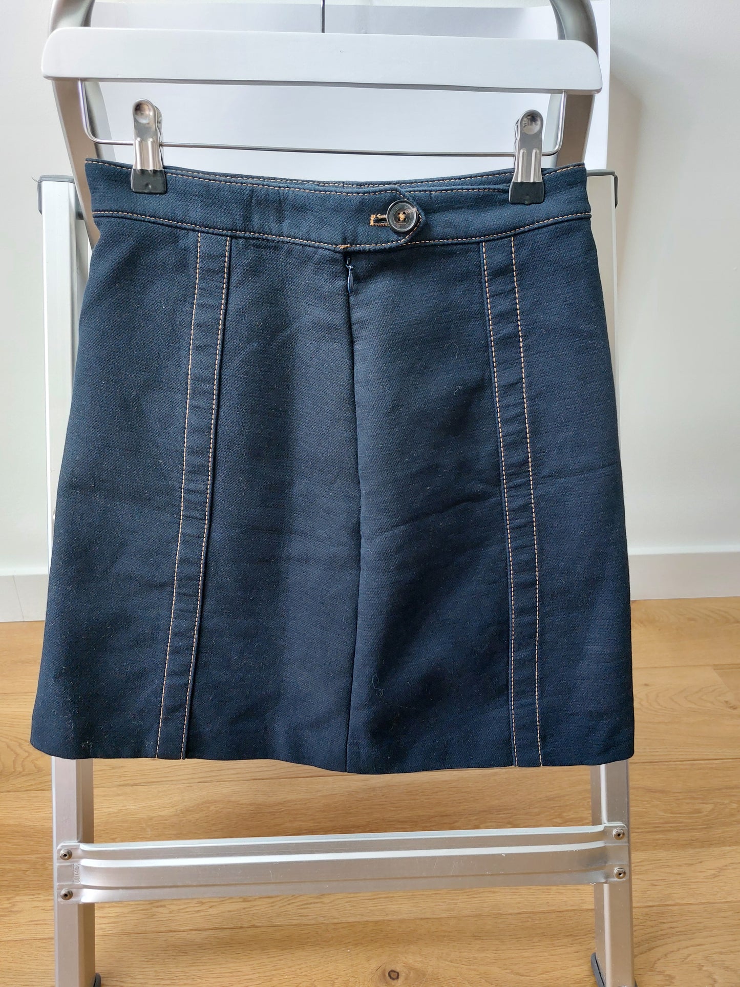 Massimo Dutti A-line miniskirt dark blue size 36