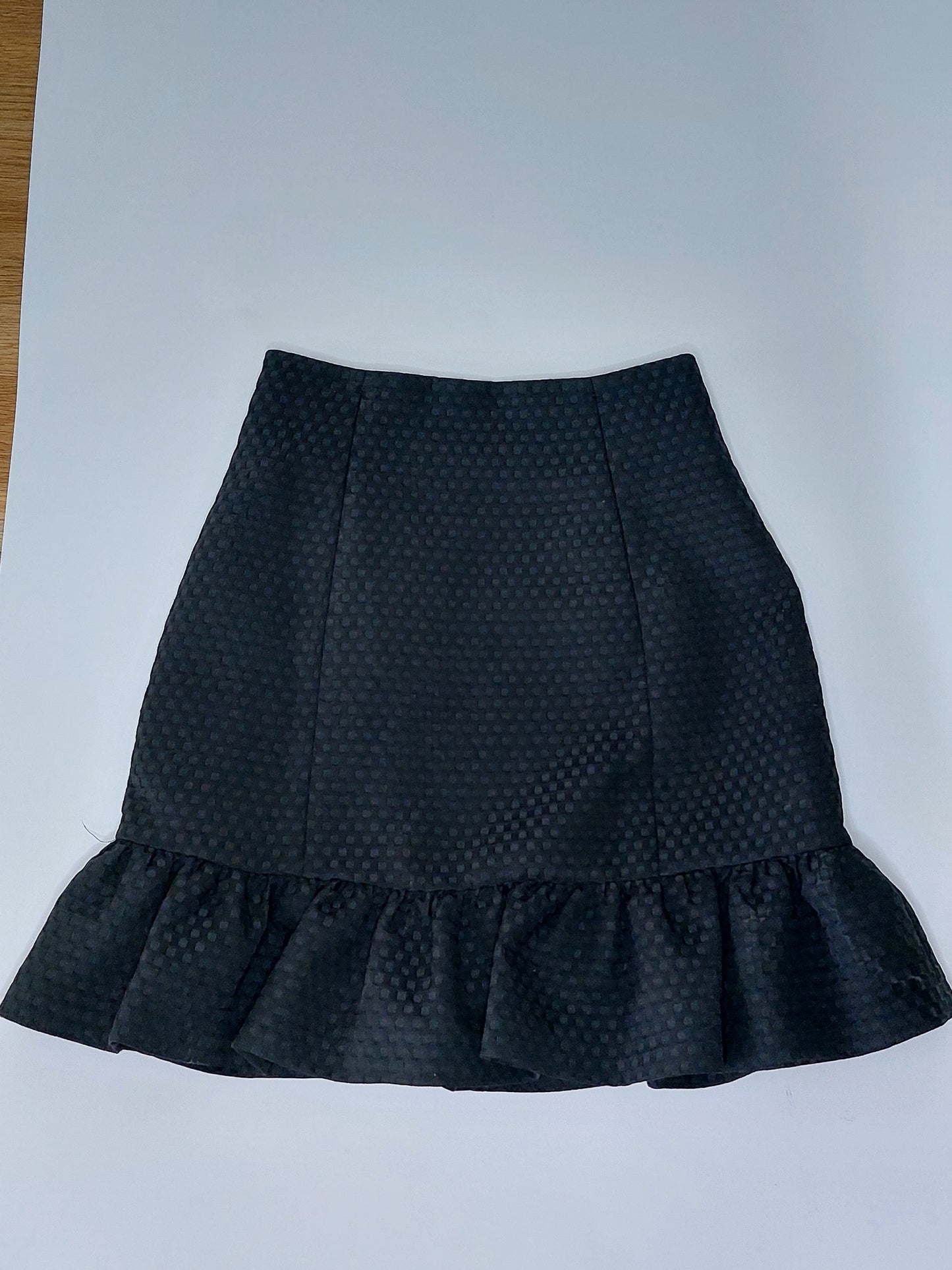Sandro ruffle miniskirt textured size 1 (xs, 34)