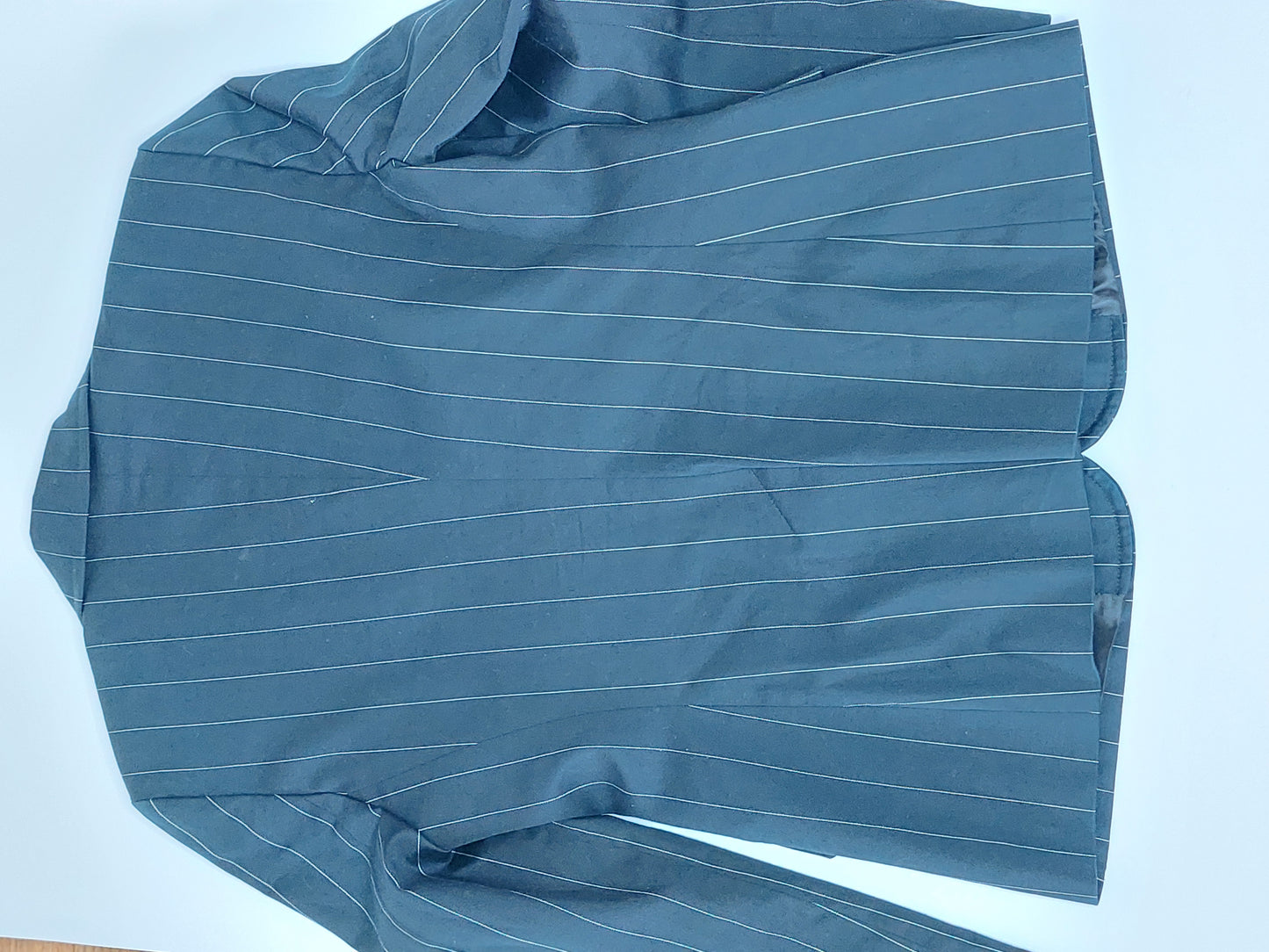 Benetton Blazer – Black Pinstripe, Size 46 (IT) / 40 (NL)