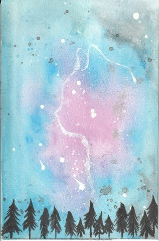 Unieke handgemaakte wenskaart / kerstkaart met envelop